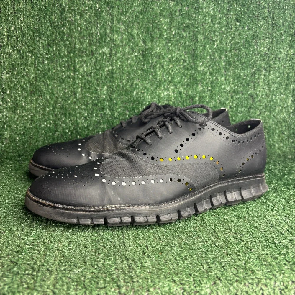 Cole Haan Zerogrand Wingtip Oxford Perforated Casual Dress Shoe Black‎ Mens 11 M